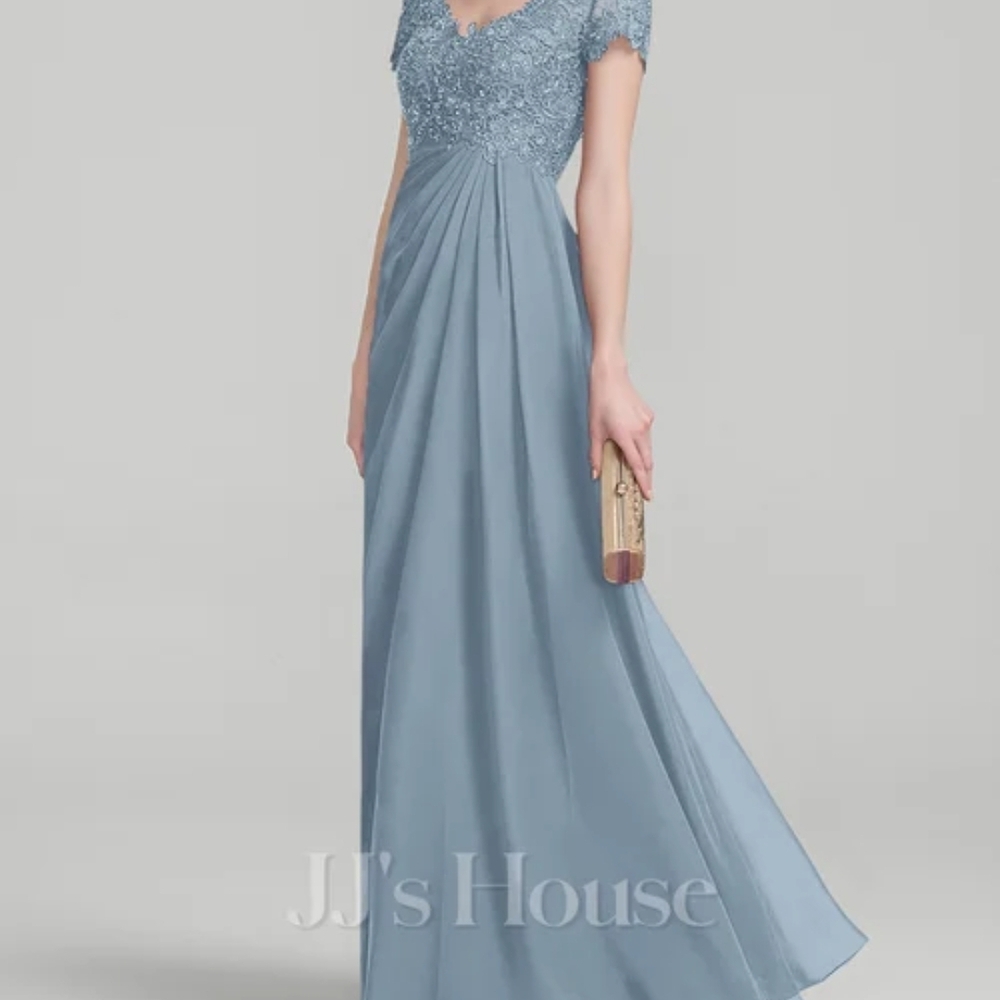 JJs House Blue Lace Evening Dress